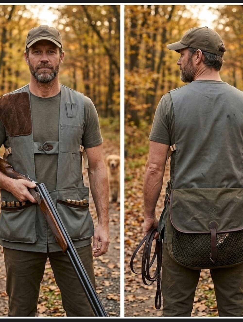 Vtg Shooters hunting Vest M-L Gun Club army green